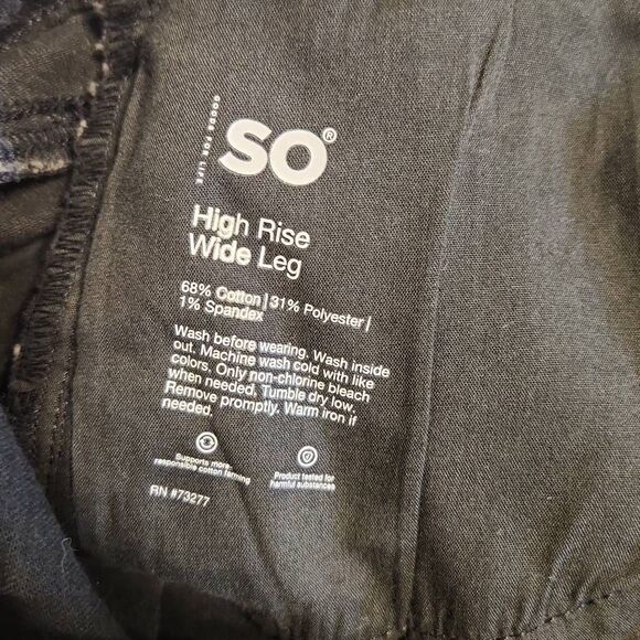 SO size 15 32W High Rise Wide Leg Black Jeans - Picture 6 of 6
